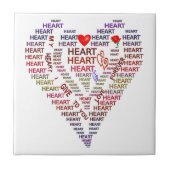 Woorden van Heart Ceramic Photo Tegel Tegeltje (Voorkant)