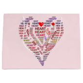 Woorden van Heart Large Gift Bag Cadeautasje (Voorkant)