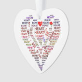 Woorden van het hart Acrylhart Ornament (voorkant)