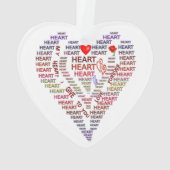 Woorden van het hart Acrylhart Ornament (achterkant)