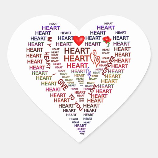 Woorden van het hart op Stickers van het hart (Voorkant)