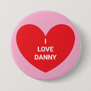 Woorden van het Hart: Rood & Roze Ronde Button 7,6 Cm