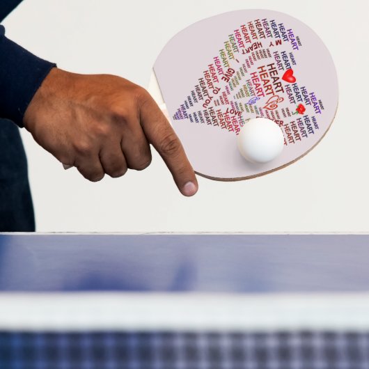 Woorden van het Hart Valentijnse  Ping Pong Paddle Tafeltennisbatje (Insitu)