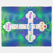 Woorden van het leven fleece deken (Voorkant (Horizontaal))