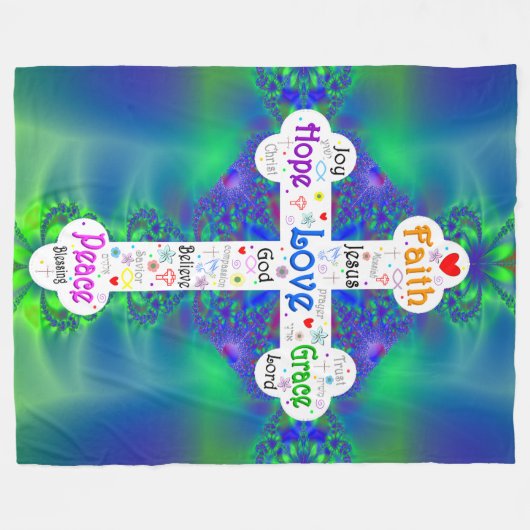 Woorden van het leven fleece deken (Voorkant (Horizontaal))