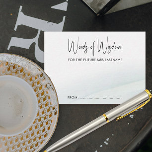 Woorden van het Vrijgezellenfeest Zacht groen wasg Advieskaart