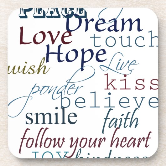 Woorden van inspiratie bier onderzetter (Voorkant)