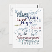 Woorden van inspiratie briefkaart (Voorkant / Achterkant)