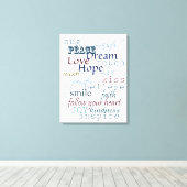 Woorden van inspiratie canvas afdruk (Insitu (Houten vloer))