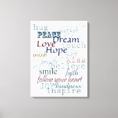 Woorden van inspiratie canvas afdruk (Voorkant)
