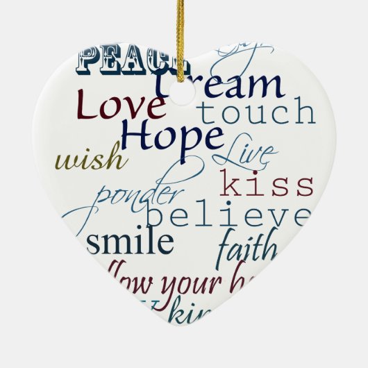 Woorden van inspiratie keramisch ornament (Achterkant)