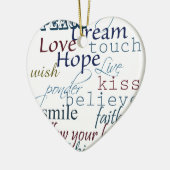 Woorden van inspiratie keramisch ornament (Links)