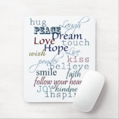 Woorden van inspiratie muismat (Met muis)