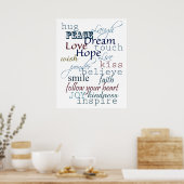 Woorden van inspiratie poster (Keuken)