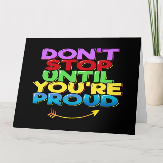 Woorden van leuke wijsheid kaart (Voorkant)