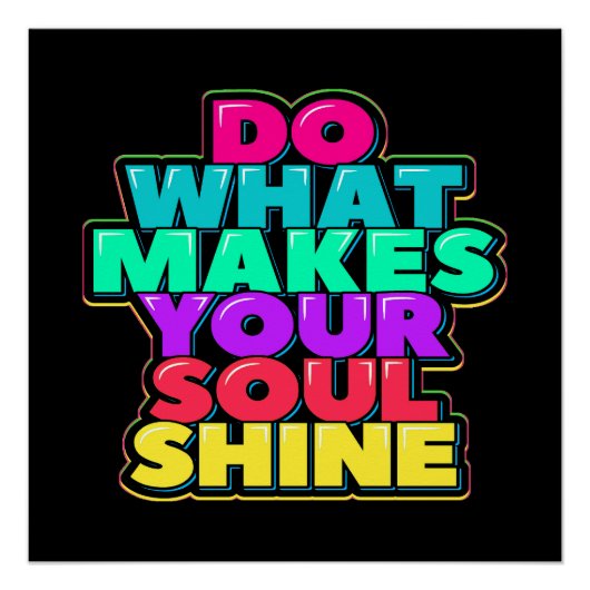 Woorden van leuke wijsheid perfect poster (Voorkant)