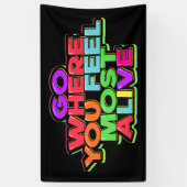 Woorden van leuke wijsheid spandoek (Verticaal)