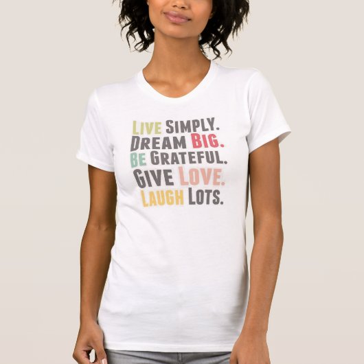 woorden van levend shirt (Voorkant)