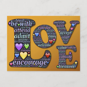 woorden van liefde briefkaart