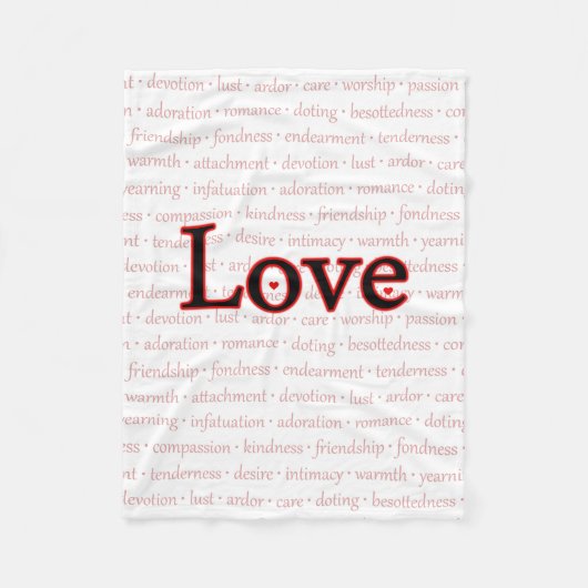 Woorden van liefde Fleece Blanket Deken (Voorkant)