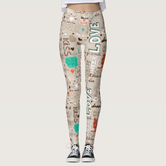 Woorden van liefde leggings (Voorkant)