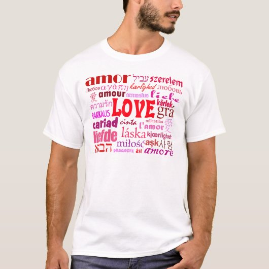 Woorden van liefde t-shirt (Voorkant)