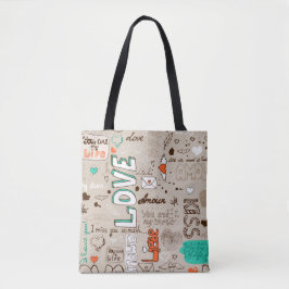 Woorden van liefde tote bag