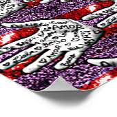 Woorden van Love Hand Poster (Hoek)