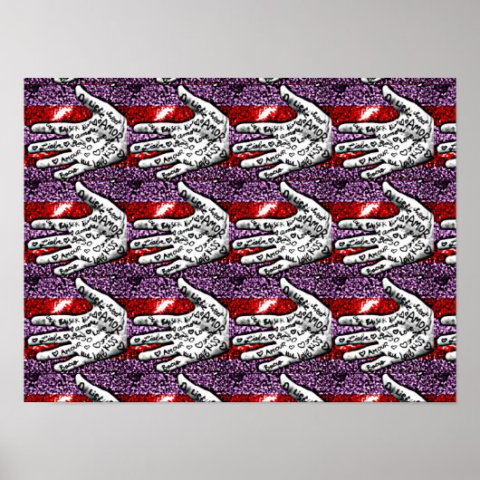 Woorden van Love Hand Poster (Voorkant)