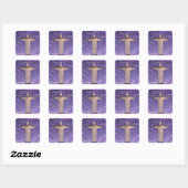 woorden van motieven vierkante sticker (Vel)