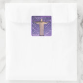woorden van motieven vierkante sticker (Tas)