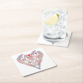 Woorden van Onderzetters op het hartplein (Insitu)