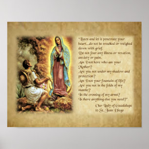 Woorden van onze dame van Guadalupe naar St. Juan  Poster
