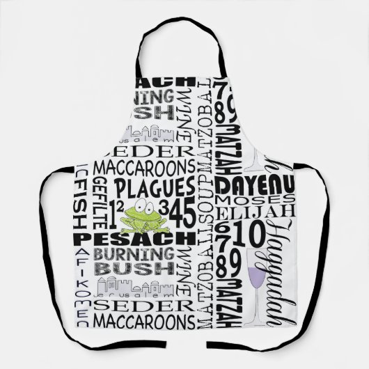 Woorden van Passover Matzah Apron Schort (Voorkant)