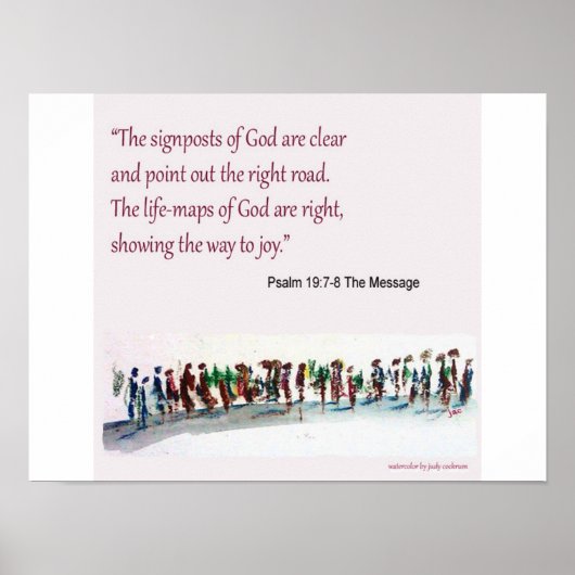 Woorden van poster om te leven bij - kruis en sign (Voorkant)