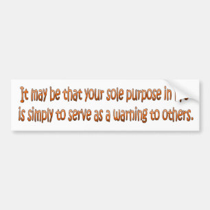 Woorden van Wijsheid 5 Bumpersticker