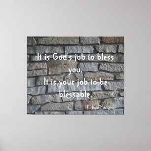 Woorden van Wijsheid "Gezegend zijn" op een Canvas Afdruk