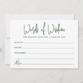 Woorden van Wijsheid Groen Afstuderen Advies Kaart (Voorkant)