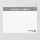 Woorden van Wijsheid Modern Graduation Party Advie Briefkaart (Achterkant)