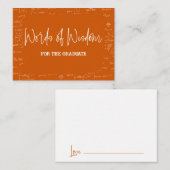 Woorden van Wijsheid Oranje Wiskunde Afstudeeradvi Informatiekaartje (Voorkant / Achterkant)
