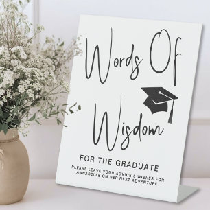 Woorden van Wijsheid Reclamebord Met Voetstuk