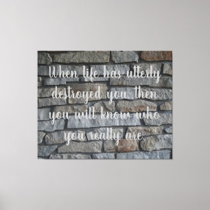 Woorden van Wijsheid "Wie je echt bent" op een Canvas Afdruk