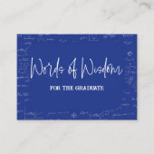 Woorden van Wijsheid Wiskunde Afstuderen Adviseer Informatiekaartje (Voorkant)