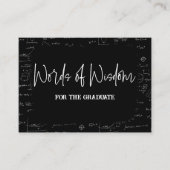 Woorden van Wijsheid Wiskunde Afstuderen Adviseren Informatiekaartje (Voorkant)