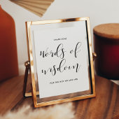 Woorden van wijsheids trouwbord poster