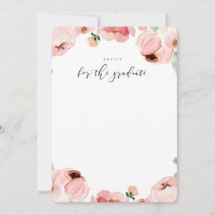 Woorden van Wisdom Advice Kaarten afstuderen