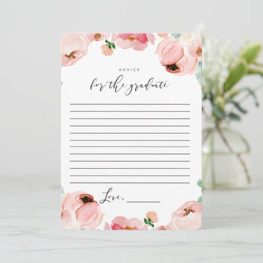 Woorden van Wisdom Advice Kaarten afstuderen (Staand voorkant)