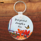 Woorden van Wisdom Button Sleutelhanger (Voorkant)