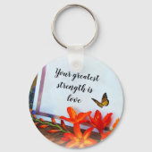 Woorden van Wisdom Button Sleutelhanger (Voorkant)