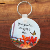 Woorden van Wisdom Button Sleutelhanger (Voorkant)